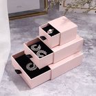 Jewelry Pink Drawer Packaging Paperboard Gift Boxes With Cushion