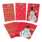 Foldable Snowman Small Christmas Gift Bag Colorful With Logo Printing
