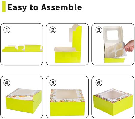 FSC Certificate 16cm Paper Carton Box , Mini Cupcake Gift Boxes With Window